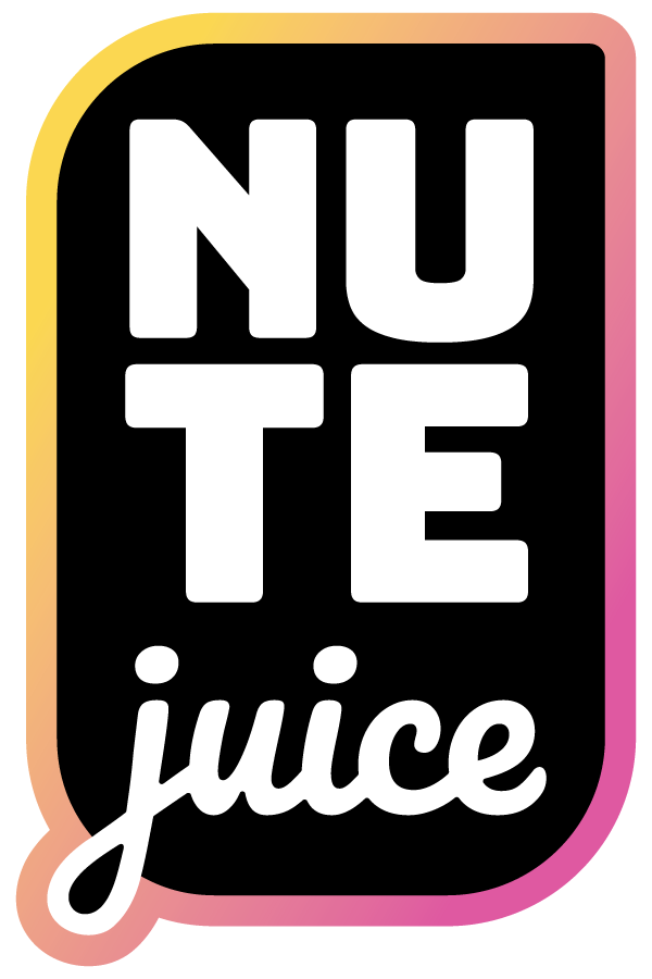 Nute Juice logo with gradient outline