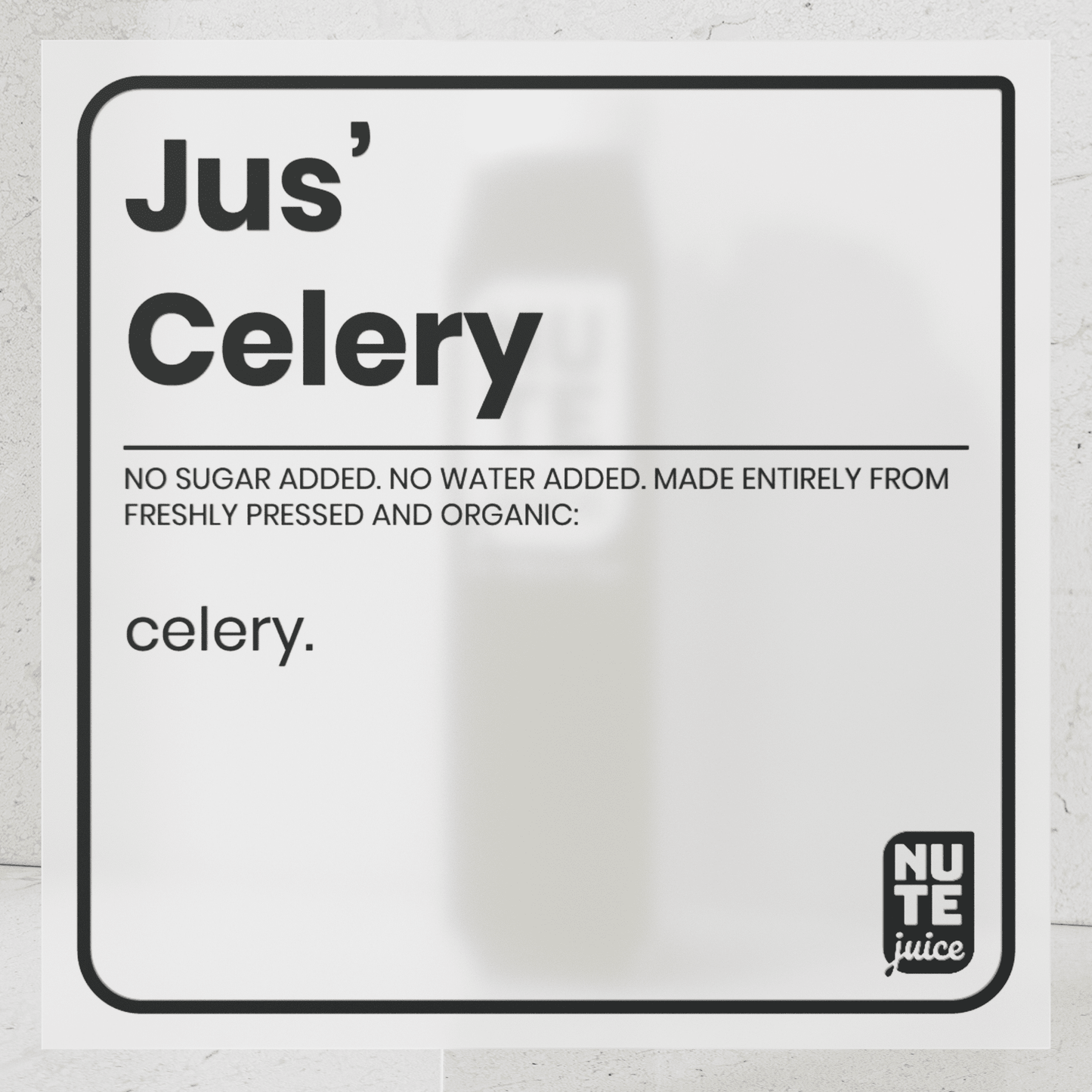 Jus Celery ingredients