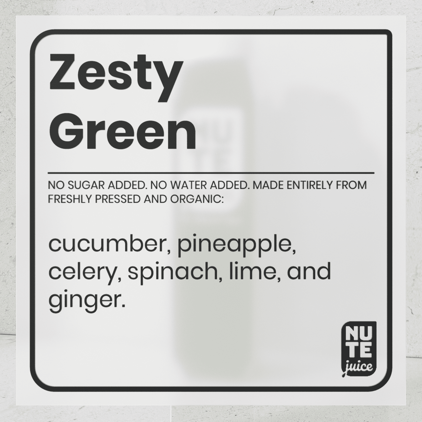 zesty green cleanse ingredients
